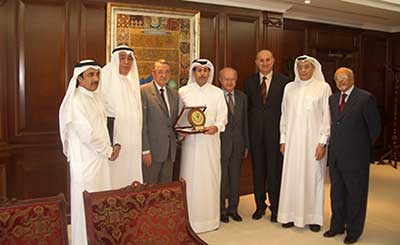 زيارة خاصة لرئيس اتحاد رجال الأعمال العرب ونائبه إلى الرابطة