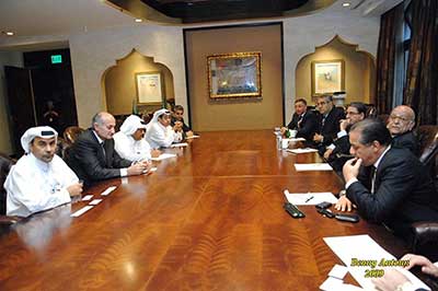 اجتماع رابطة رجال الأعمال القطريين مع وفد مصري رفيع المستوى